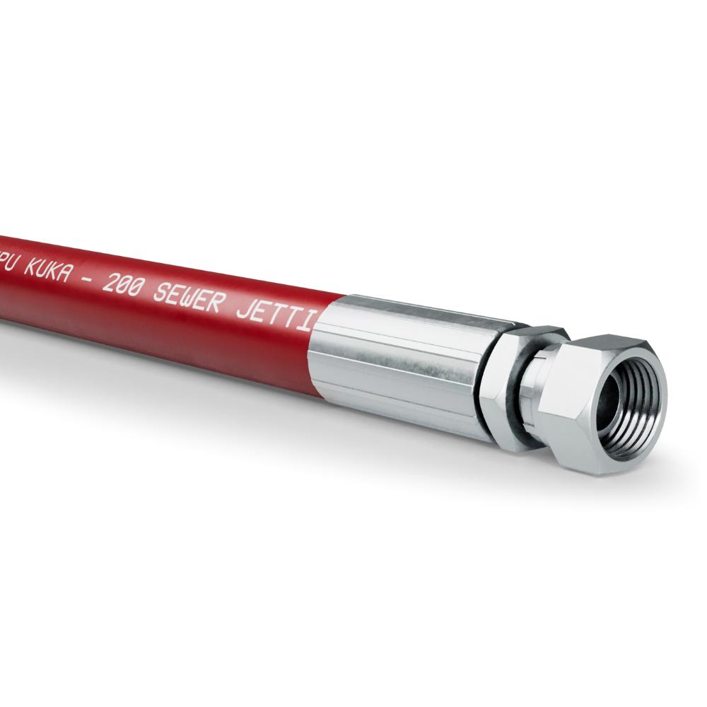 Kuka Red 200bar TPU sewer jetting hose assembly